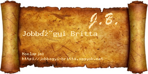 Jobbágyi Britta névjegykártya